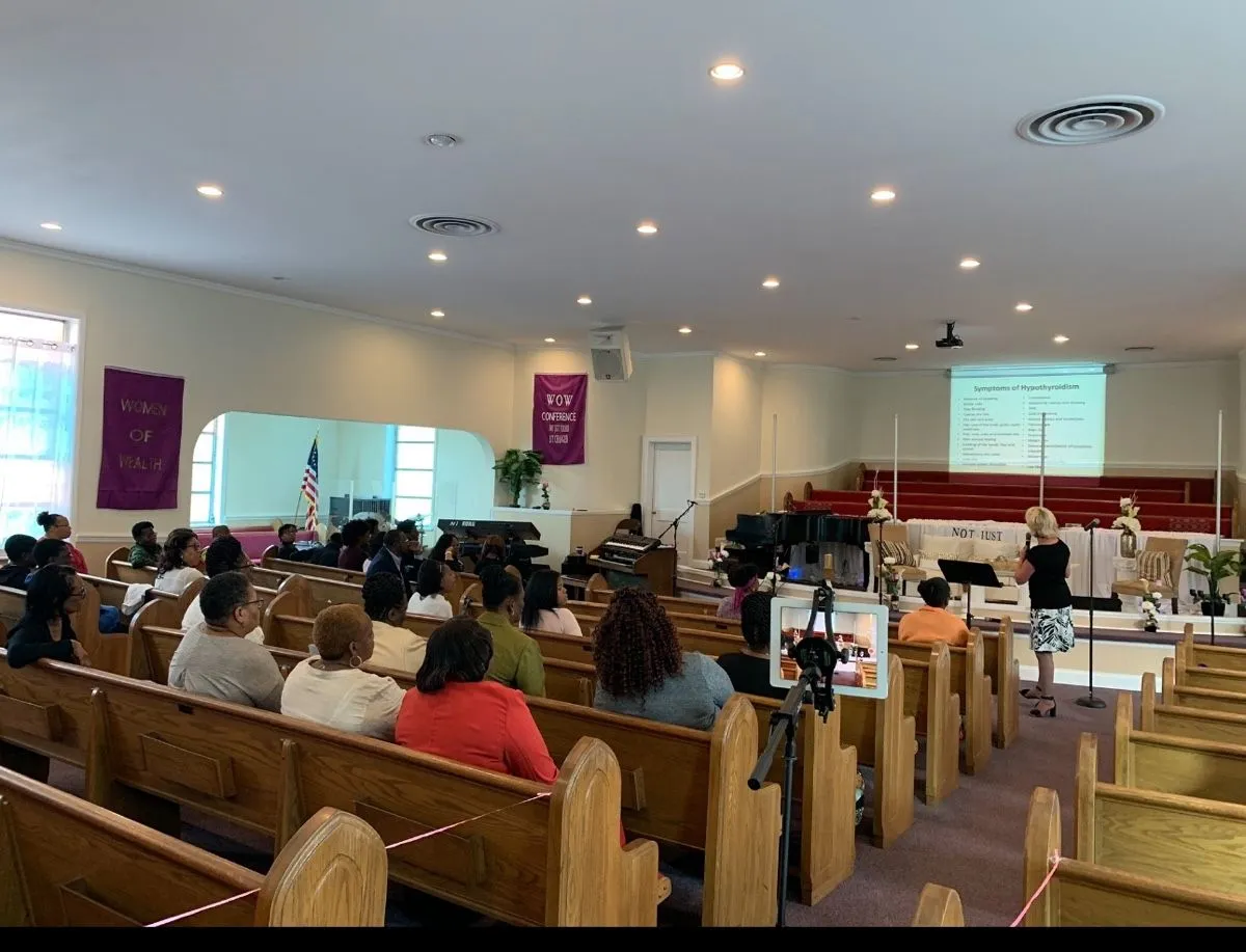 Wildwood congregation gathered in the sanctuary